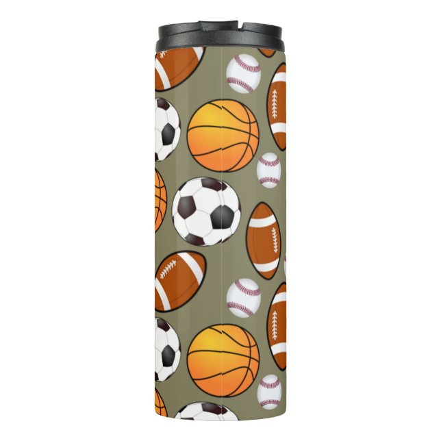 Garrafa Térmica Futebol jogador Baseball Padrão do esporte (Verso)