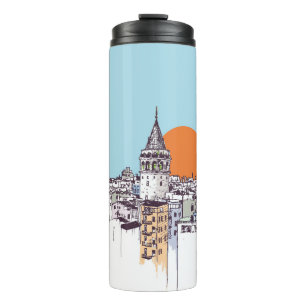Garrafa Térmica Galata Tower e Galata distrito de Beyoglu Istanb