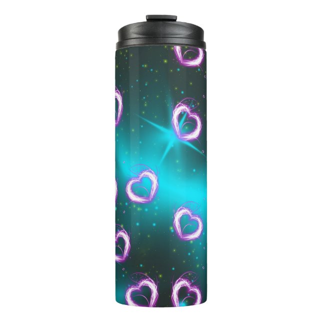 Garrafa Térmica Galáxia do coração (Frente)
