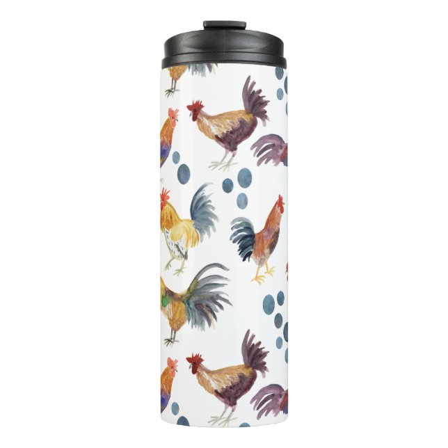 Garrafa Térmica Galinhas Aquáticas Galinhas Ovos Galos (Frente)