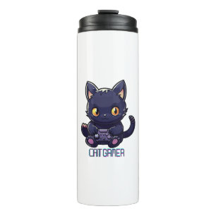 Garrafa Térmica Gamer de Gato