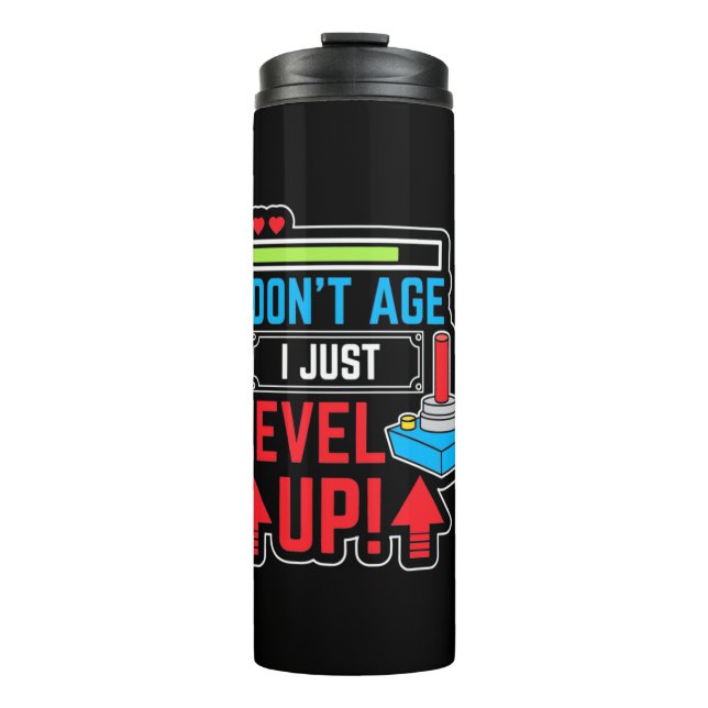 Garrafa Térmica Gamer I Just Level Up (Frente)