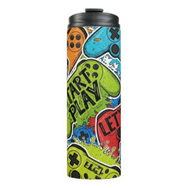 Garrafa Térmica Gamer Pattern Thermal Tumbler
