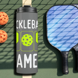 Garrafa Térmica Gâmetas e Bola do Jogador de Pickleball