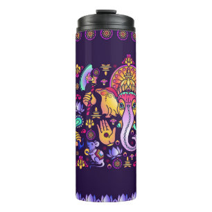 Garrafa Térmica Ganesh Hindu Deus: Festivo Sem Selo