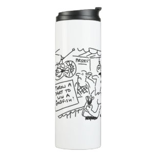 Garrafa Térmica Ganhou uma Competição de Dardos de Fairground Gold