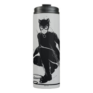 Garrafa Térmica Gata Borralheira Pose de Pincel de Tinta