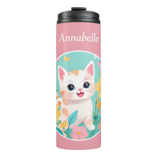 Garrafa Térmica Gatinho Gato (Frente)