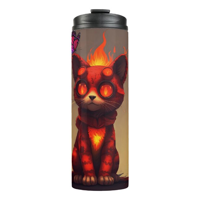 Garrafa Térmica Gatinho Inferno (Frente)