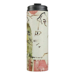 Garrafa Térmica Gato Collage Tumbler