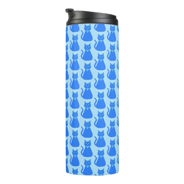 Garrafa Térmica Gato De Bebê Azul E Bonito, Patterado (Rotação à direita)