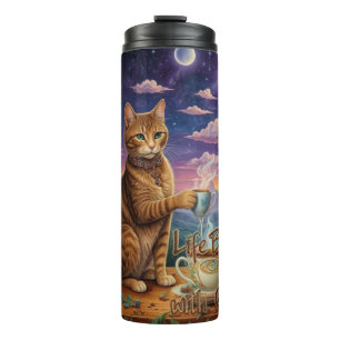 Garrafa Térmica Gato de café