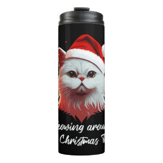 Garrafa Térmica Gato de Natal bonitinho Mulheres Homens Crianças E