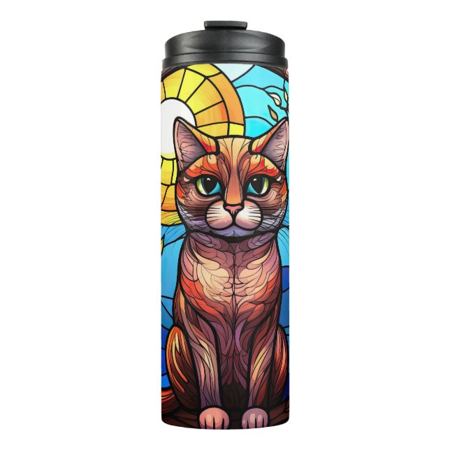 Garrafa Térmica Gato De Vidro Mantido (Frente)