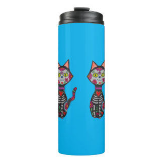 Garrafa Térmica Gato do Dia de Los Muertos