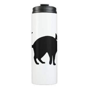 Garrafa Térmica Gato-do-Halloween Pecado-preto-preto-e-peludo-raiv