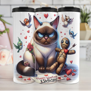 Garrafa Térmica Gato Grumpy com Doll Voodoo