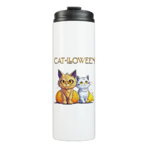 Garrafa Térmica Gato Halloween 
