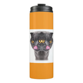 Garrafa Térmica Gato Negro Mutante de Cabeça Dupla Fantasia