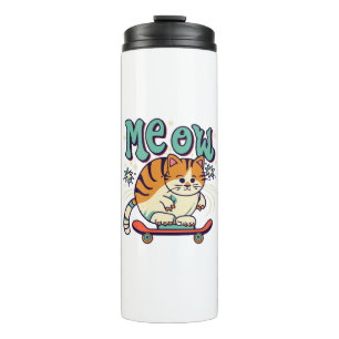 Garrafa Térmica Gato Patinando Meow