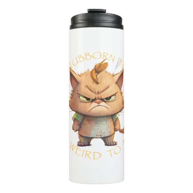 Garrafa Térmica Gato Pet Muito Teimoso Para Sair Muito Estranho Pa (Frente)