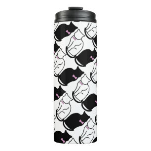 Garrafa Térmica Gato Preto e Branco