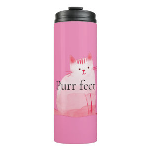 Garrafa Térmica Gato Puro Rosa