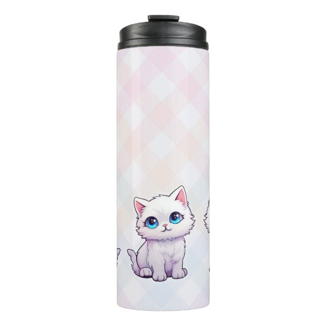 Garrafa Térmica Gato Rosa Gelado (Frente)