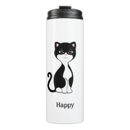 Garrafa Térmica Gato Tuxedo Feliz Fofo