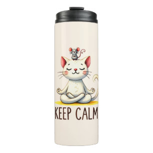 Garrafa Térmica Gato Yoga Pose - Manter Calmo