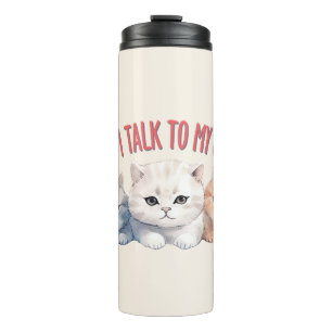 Garrafa Térmica Gatos Bons - Eu Falo Com Meus Gatos
