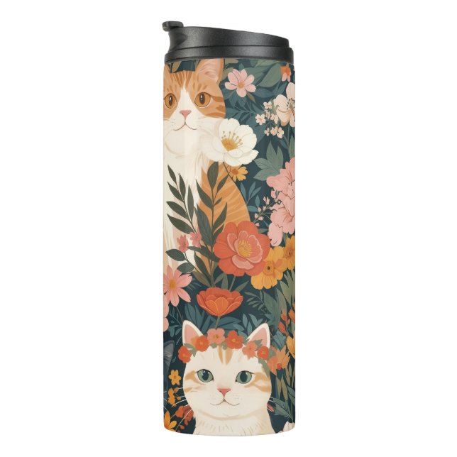 Garrafa Térmica Gatos Caprichosos do Jardim (Rotação à direita)