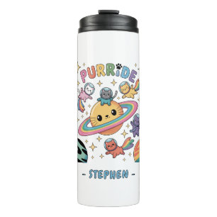 Garrafa Térmica Gatos De Purride Space - Gatos Do Astronauta Kawai
