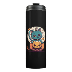 Garrafa Térmica Gatos e Abóboras para um Feliz Halloween!