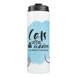 Garrafa Térmica Gatos e Café Gato Mãe Pet Pai Tumbler