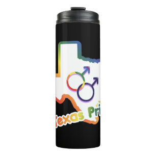 Garrafa Térmica Gay Love Texas Map Design para orgulho de LGBT+ Te