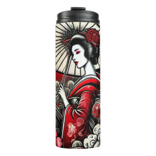 Garrafa Térmica Geisha Art Stainless Steel Tumbler