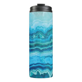 Garrafa Térmica Gemstone de Agate de rendas azuis