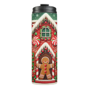 Garrafa Térmica Gengibre branco, homem e casa