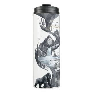Garrafa Térmica “Geometric Gorilla Tumbler – Silver Jungle