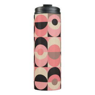 Garrafa Térmica Geométrico da Vintage: Padrão Clássico Sem Costura