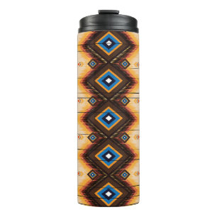 Garrafa Térmica Geométrico étnico: design de padrão-abstrato.