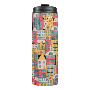 Garrafa Térmica Geométrico triangular: fundo Abstrato colorido