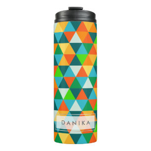 Garrafa Térmica Geométrico/Triângulos Florestais PixDezines