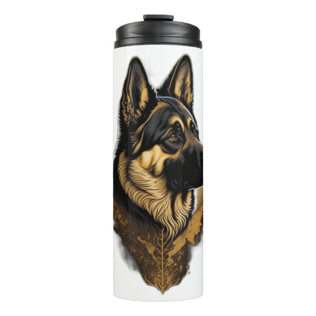 Garrafa Térmica German shepherd 004 (Frente)