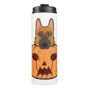 Garrafa Térmica German shepherd Bonitos De Halloween Presos Numa A