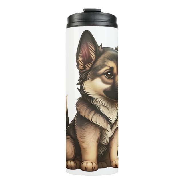 Garrafa Térmica German shepherd Chibi (Frente)
