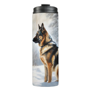 Garrafa Térmica German shepherd Deixar nevar no Natal