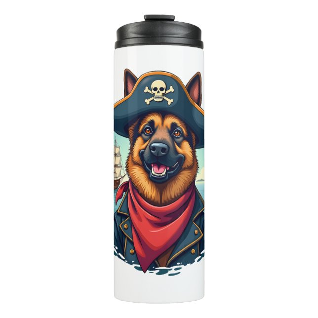 Garrafa Térmica German Shepherd Dog Pirate Copy (Frente)