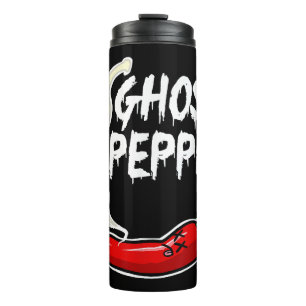 Garrafa Térmica Ghost Pepper Funny Spicy Hot Halloween Peppe